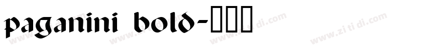 paganini bold字体转换